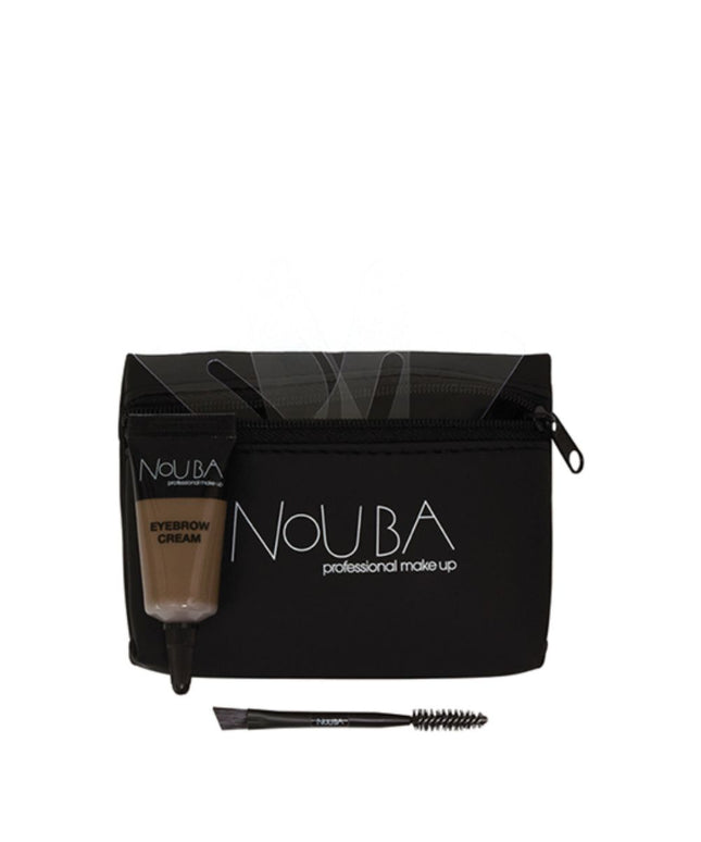 15 Set Nouba: Nouba, Eyebrow Brush + Nouba, Eyebrow Gel, 7 ml + Textile Makeup Bag, Black
