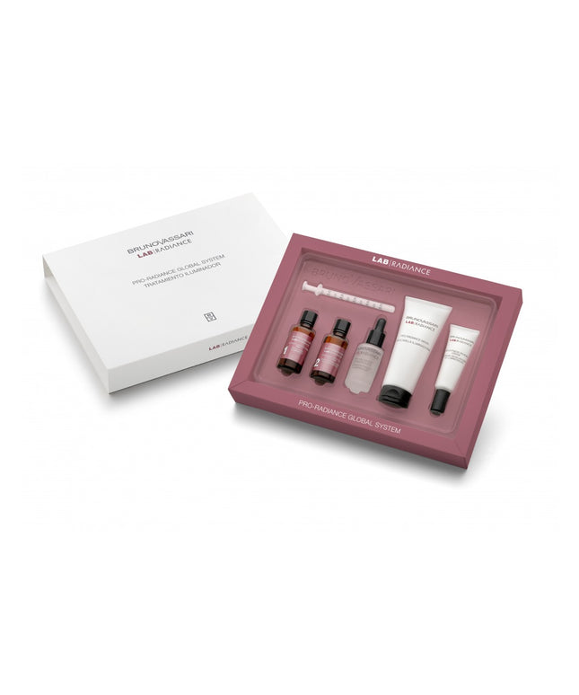 Pro-Radiance Global System Set Bruno Vassari: Lab Radiance, Brightening, Cream, For Face, 100 ml + Lab Radiance, Illuminating, Cream Mask, For Face, 30 ml + Lab Radiance, Exfoliating Cleanser, 30 ml + Lab Radiance, Illuminating, Concentrate, For Face, 30
