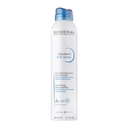 Bioderma, Atoderm SOS Spray, Fragrance Free, Against Itching, Mist Spray, For Face &amp; Body, 200 ml