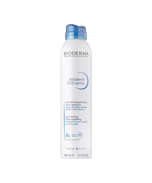 Bioderma, Atoderm SOS Spray, Fragrance Free, Against Itching, Mist Spray, For Face &amp; Body, 200 ml