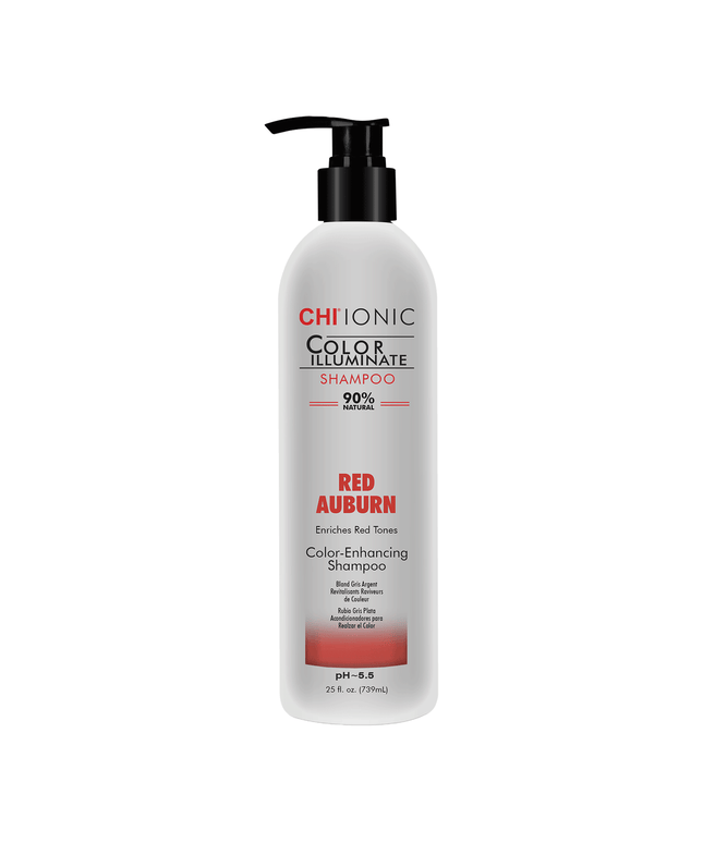 Chi, Ionic Color Illuminate, Paraben-Free, Hair Colour Shampoo, For Natural Hair Color &amp; Color Treated Hair,  Red Auburn, 739 ml