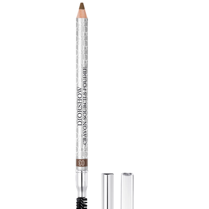 Christian Dior, Diorshow, Waterproof, Double-Ended, Eyebrow Cream Pencil &amp; Brush 2-In-1, 03, Brown, 1.19 g