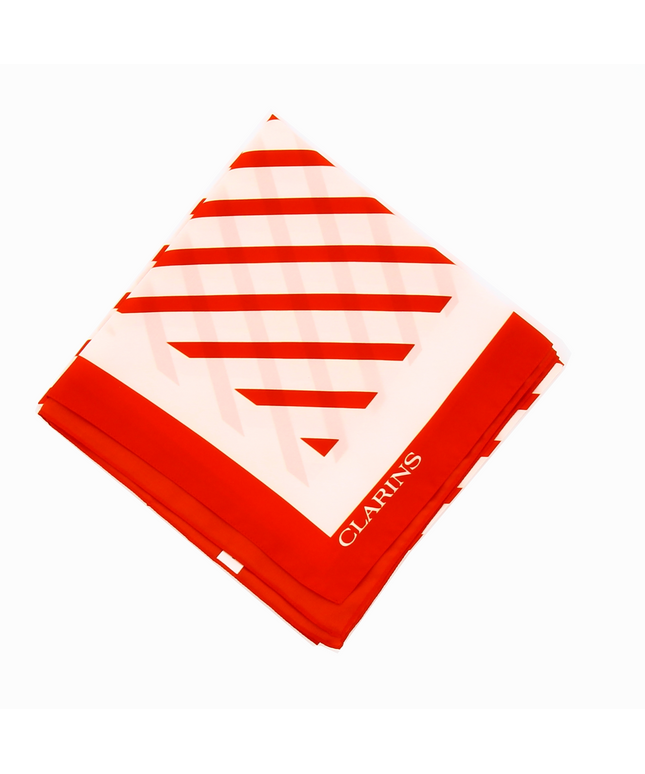 Clarins, Clarins, Textile Scarf, Red/White, For Women