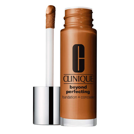 Clinique, Beyond Perfecting, Fragrance Free, Matte Finish, Liquid Foundation &amp; Concealer 2-In-1, CN 28, Clove, 30 ml *Tester