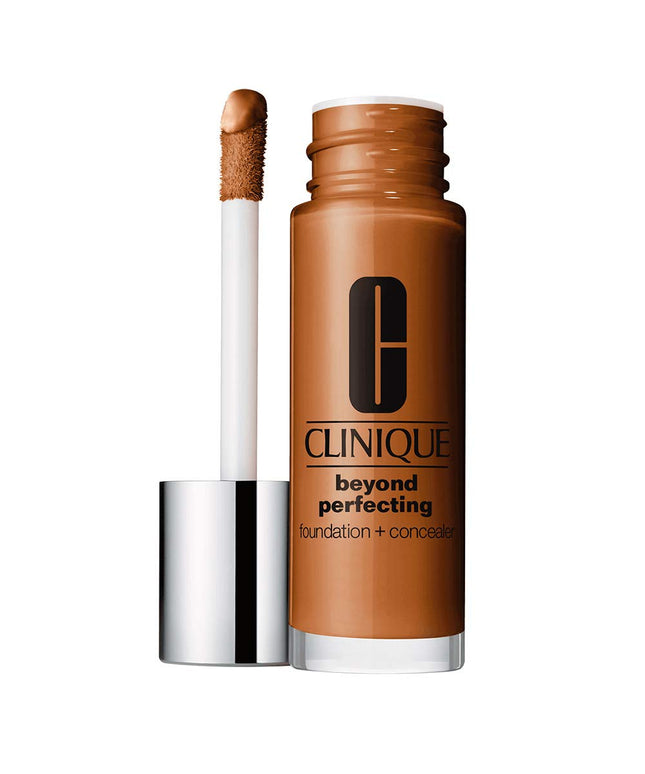 Clinique, Beyond Perfecting, Fragrance Free, Matte Finish, Liquid Foundation &amp; Concealer 2-In-1, CN 28, Clove, 30 ml *Tester
