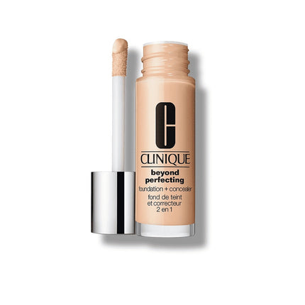Clinique, Beyond Perfecting, Paraben-Free, Matte Finish, Liquid Foundation &amp; Concealer 2-In-1, 18, Sand, 30 ml *Tester
