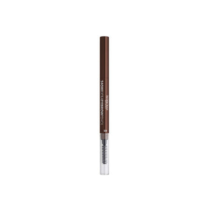 Deborah, 24 Ore Extra, Double-Ended, Eyebrow Cream Pencil &amp; Brush 2-In-1, 03, Dark