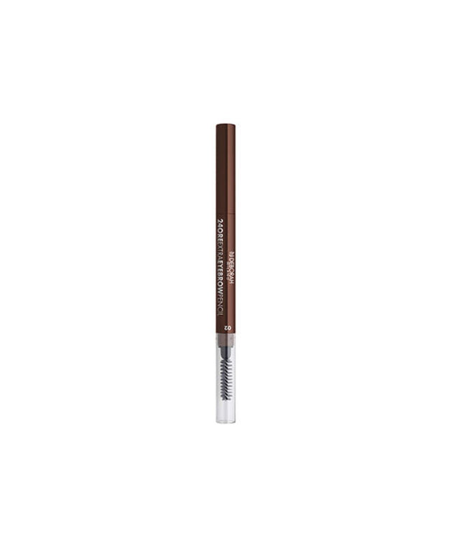 Deborah, 24 Ore Extra, Double-Ended, Eyebrow Cream Pencil &amp; Brush 2-In-1, 03, Dark