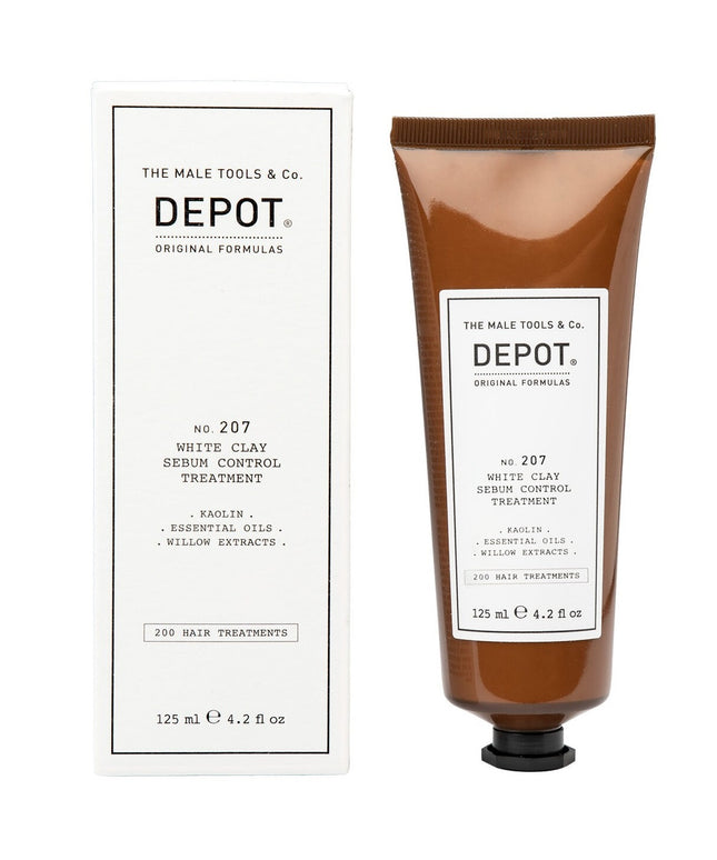 Depot, 200 Hair Treatments No. 207, Kaolin, Scalp Treatment Cream Mask, For Regulation Of Excessive Sebum, 125 ml