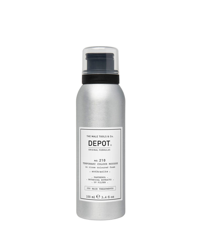 Depot, 200 Hair Treatments No. 210, Panthenol, Hair Colour Leave-In Mousse,  Anthracite, 100 ml
