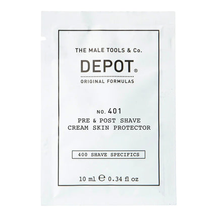 Depot, 400 Shave Specifics No. 401, Soothing, Pre &amp; Post Shaving Cream, 10 ml