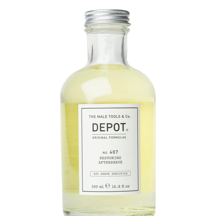 Depot, 400 Shave Specifics No. 407, Pro-Vitamin B5, Restoring &amp; Refreshing, After-Shave Lotion, 500 ml