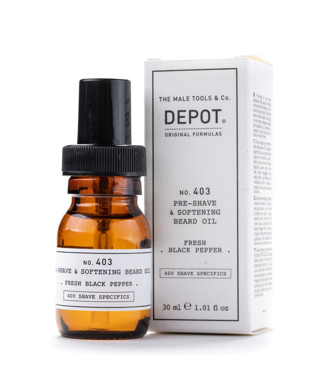 Depot, 400 Shave Specifics No. 403, Fresh Black Pepper, Softening, Pre-Shaving Oil, 30 ml