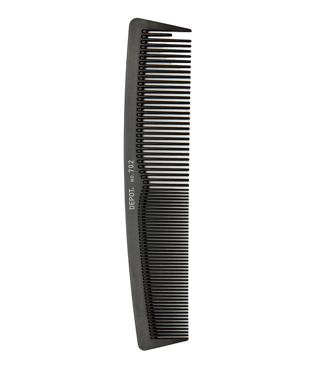 Depot, Accessories No. 702 Carbon, Hair Plastic Comb, Black