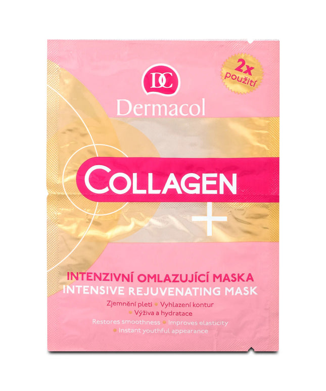 Set Duo, Dermacol, Collagen +, Rejuvenating, Cream Mask, For Face, 2 pcs, 8 g