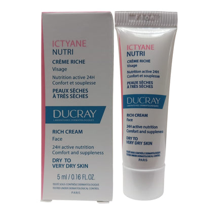 Ducray, Ictyane Nutri, Hydrating, Cleansing Scrub, For Face, 5 ml *Sample
