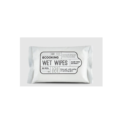 Ecooking, Ecooking, Aloe Vera Extract, Cleansing Wipes, For Face, 10 pcs