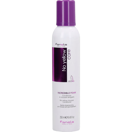 Fanola, No Yellow Incredible, Hair Leave-In Foam Conditioner, For Neutralisation Of Yellow Tones, 250 ml