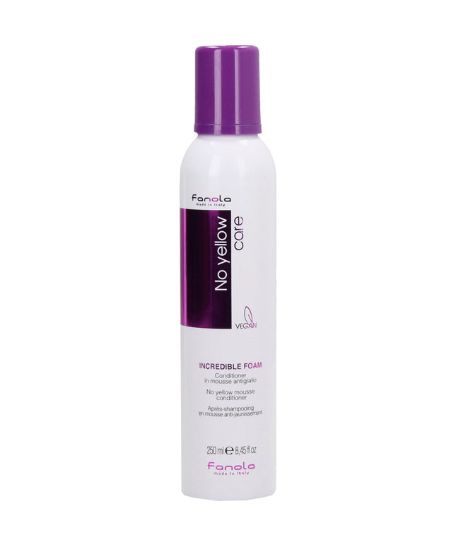 Fanola, No Yellow Incredible, Hair Leave-In Foam Conditioner, For Neutralisation Of Yellow Tones, 250 ml
