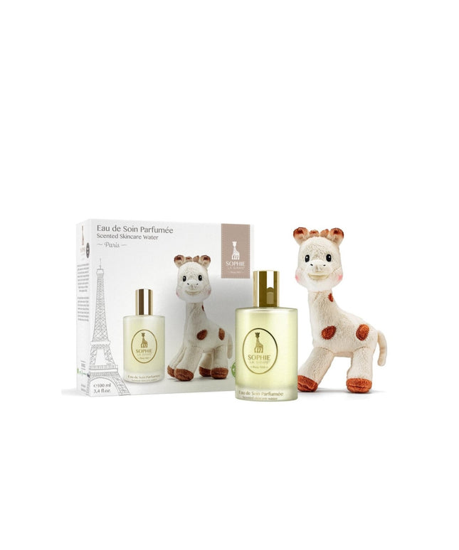 Gift Box Set Sophie la Girafe: Paris, Eau De Parfum, For Girls, 100 ml + Sophie La Girafe, Giraffe, Collectible Plush Toy, 0+ months