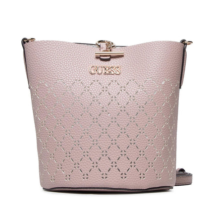 Guess, Amara Bucket, Synthetic Leather, Textile Bag, Powder Pink, HWXG8493010, For Women, 18/23 x 20 x 14 / 14/18 x 18 x 7 cm