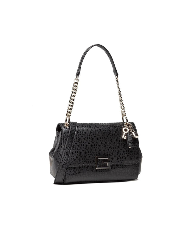 Guess, Blane, Synthetic Leather, Textile Bag, Shoulder Bag, Black, (GG) HWGG81 26210, For Women, 24 x 16.5 x 8 cm