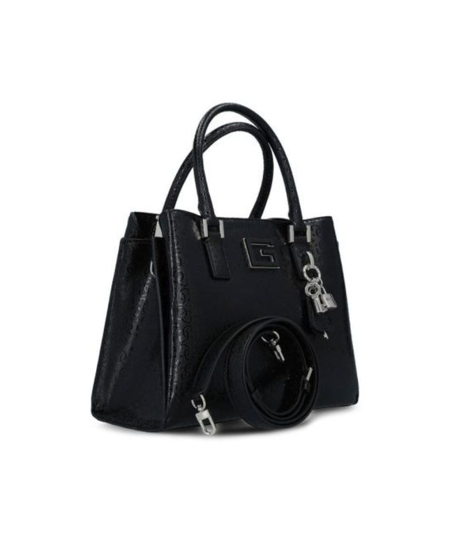 Guess, Blane, Synthetic Leather, Textile Handbag, Black, HWGG81 26060, 26/31 x 24 x 13.5 cm