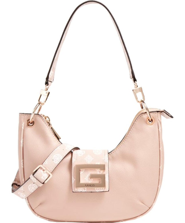 Guess, Brightside, Polyurethane, Textile Bag, Large Hobo, Blush, For Women