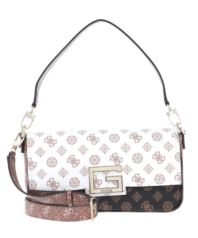 Guess, Brightside, Polyurethane, Textile Bag, Multi Logo, Peony, For Women
