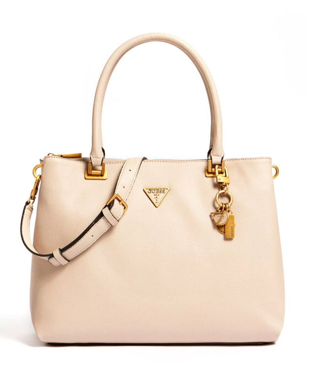 Guess, Destiny, Polyurethane, Textile Handbag, Society Caryall, Mushroom, HWVB78 78100