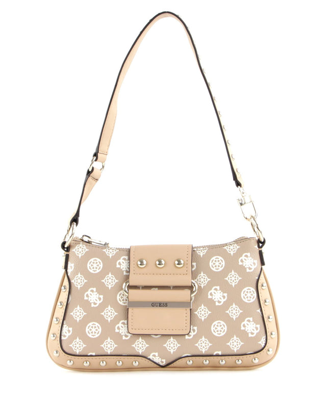 Guess, Greta, Textile Handbag, Mini, Sand, hwvb81 29210, 16 x 29 x 5.3 cm