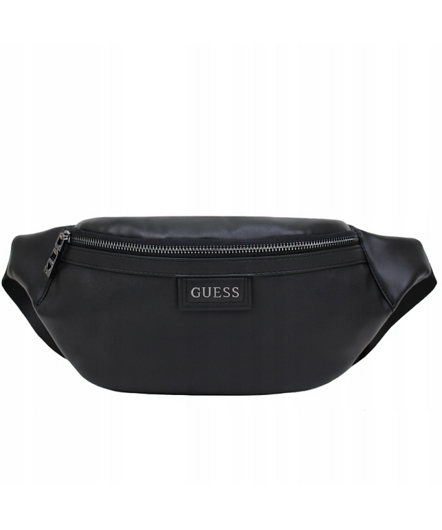 Guess, Kidney, Textile Fanny Pack, Trouse Pouche, Black, 21/30 x 15 x 7.5 cm, For Men