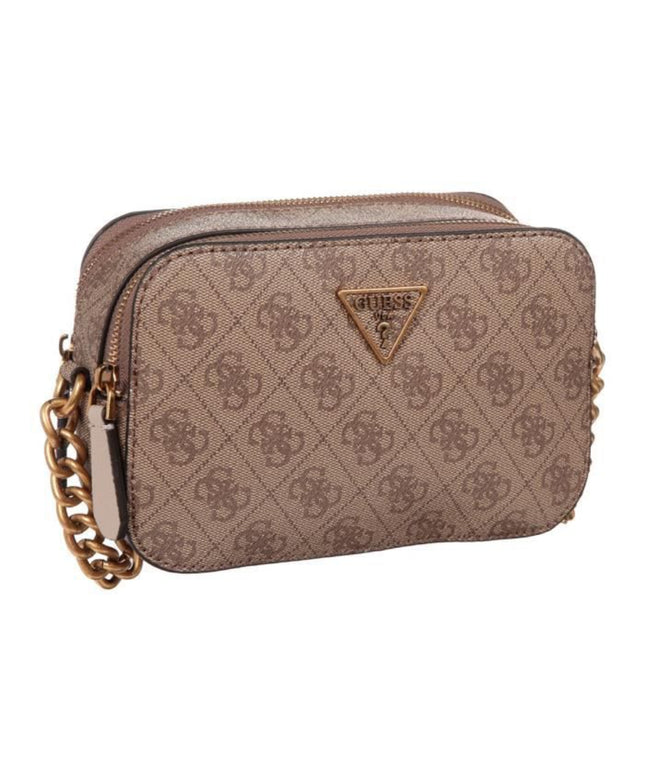 Guess, Noelle, Polyurethane, Textile Handbag, Latte, HWBB7879140LTE