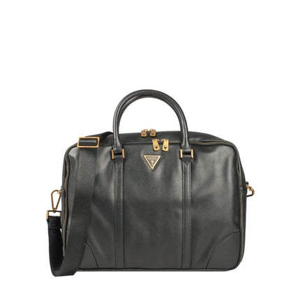 Guess, Scala, Synthetic Leather, Textile Briefcase, HMESCA, Black, 45 x 35 x 5 cm, For Men