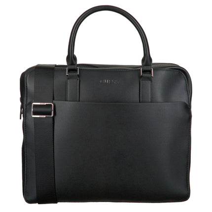 Guess, Scala, Ecological leather, Textile Briefcase, Computer, Black, 36 x 29 x 9 cm, For Men