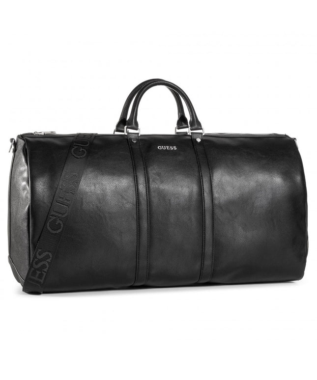 Guess, Scala, Synthetic Leather, Textile Handbag, Travel, Black, tmscal-p0435