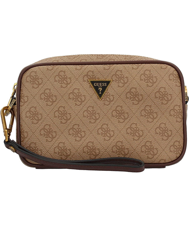 Guess, Vezzola, Polyurethane, Small, Textile Crossbody Bag, Brown, GU154H046-O11, 13x20x5 cm, Unisex