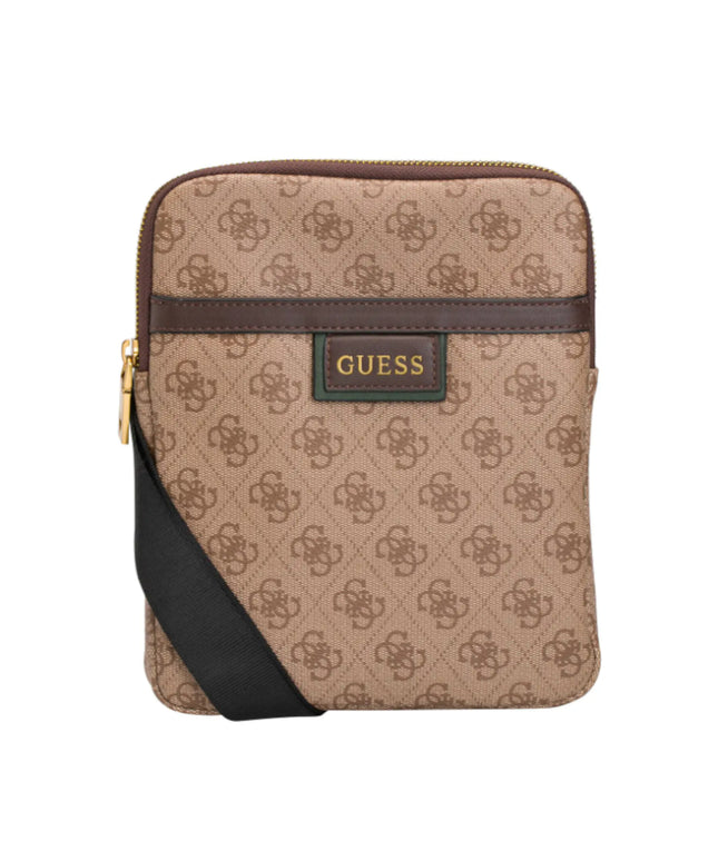 Guess, Vezzola, Textile Crossbody Bag, Brown, 19 x 24 x 2cm, For Men