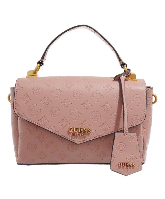 Guess, Zanelle, Synthetic Leather, Textile Handbag, Biscuit, HWPA84, 25 cm x 16 cm x 8 cm