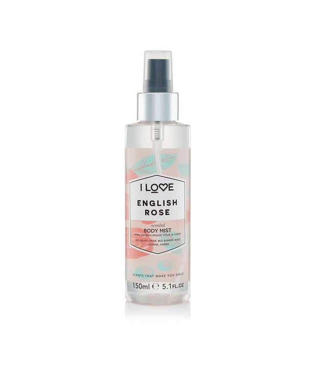 I Love, English Rose, Refreshing, Body Spray, 165 ml