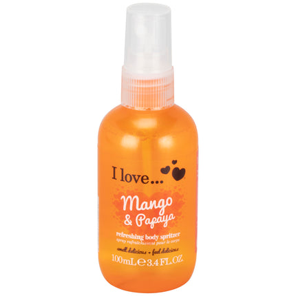 I Love, Mango &amp; Papaya, Refreshing, Body Spray, 100 ml