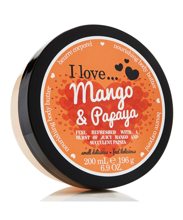 I Love, Mango &amp; Papaya, Hydrating, Body Butter, 200 ml