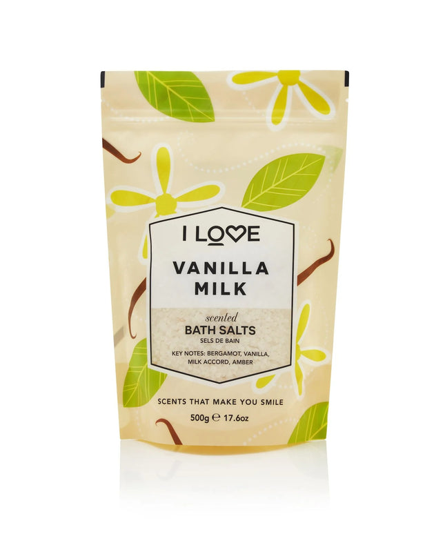 I Love, Signature Collection, Vanilla Milk, Bath Salt, 500 g