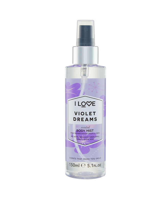 I Love, Signature Collection, Vegan, Mist Spray, Violet Dreams, All Over The Body, 165 ml