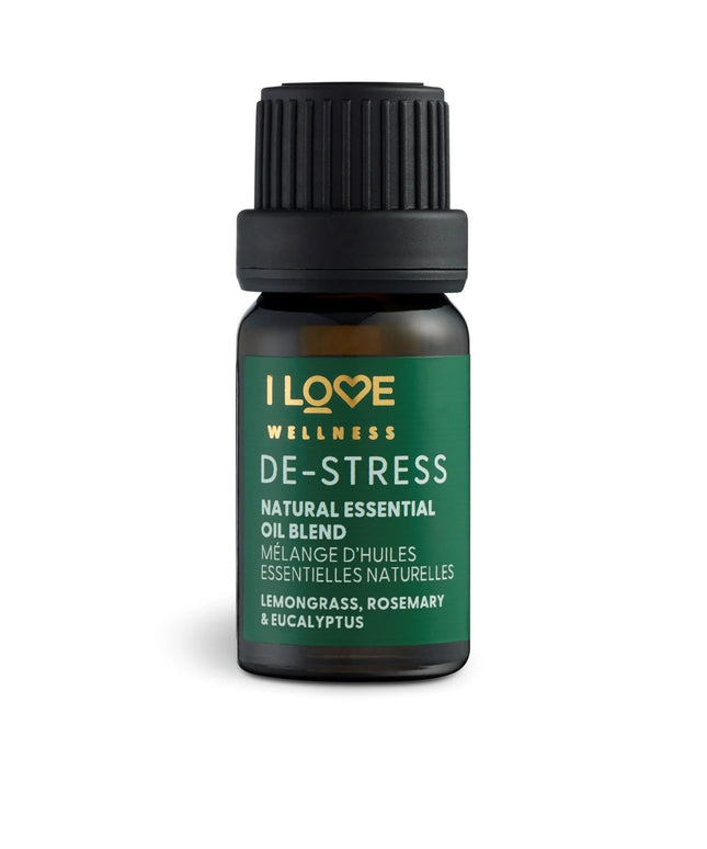 I Love, Wellness De-Stress, Lemongrass, Rosemary, Rucalyptus and Lavandin, Essential Oil, 10 ml