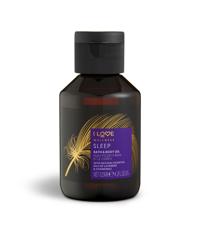 I Love, Wellness Sleep, Vitamin E, Hydra-Nourishing, Lavender, Body Oil, 125 ml
