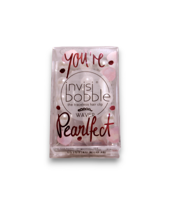 Set Trio, InvisiBobble, Waver You&#x27;re Pearlfect, Hair Clip, Crystal Clear, 3 pcs