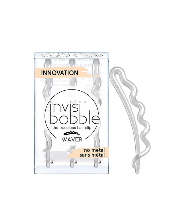 Set Trio, InvisiBobble, Waves, Hair Clip, Crystal Clear, 3 pcs