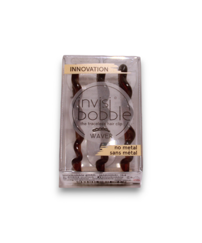 Set Trio, InvisiBobble, Waves, Hair Clip, Pretty Dark, 3 pcs