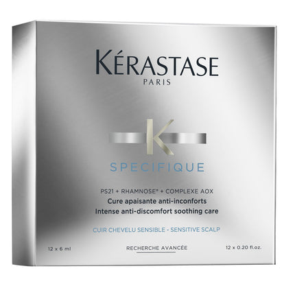 Set, Kerastase, Specifique, PS21 + Rhamnose + Complexe AOX, Against Itching, 3 Times a week, Ampoules Treatment Serum, For Scalp, Unisex, 12 pcs, 6 ml
